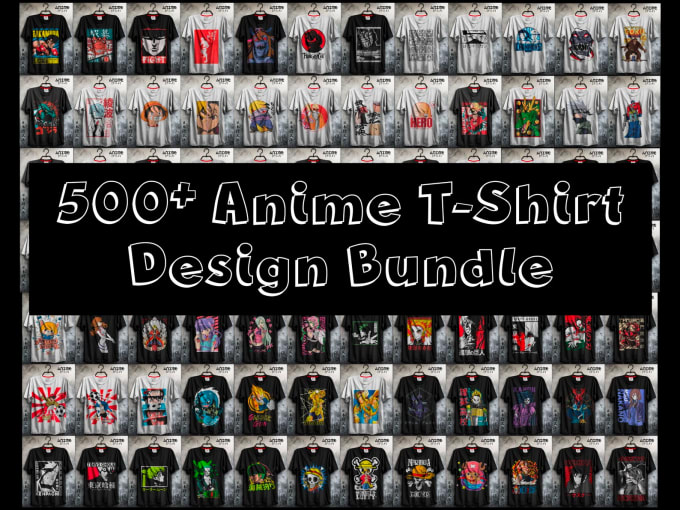 Gig Preview - Deliver more 500 png and vector anime design bundle