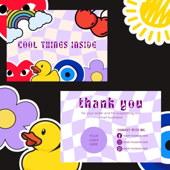 Gig Preview - Do a business thank you card for you