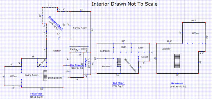 Gig Preview - Sketch floor plans using total by la mode for your appraisal