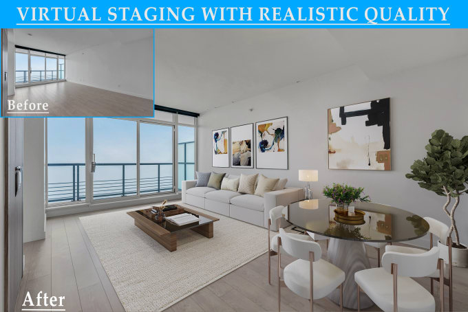 Gig Preview - Do virtual staging, 3d design  quick turnaround time