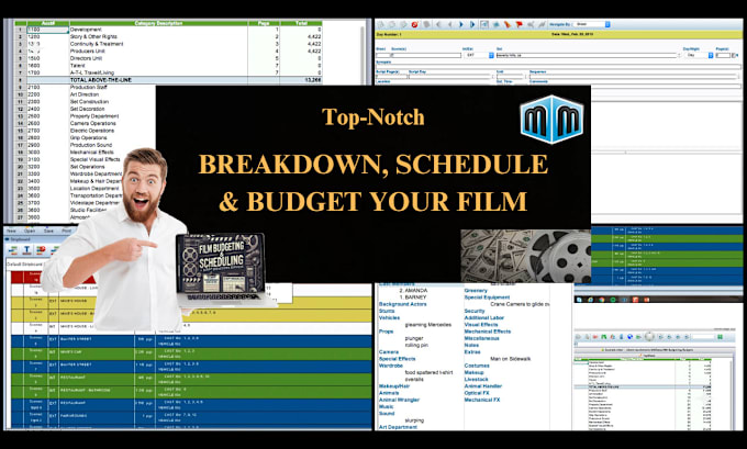 Gig Preview - Deliver top notch film budgeting, scheduling and breakdown