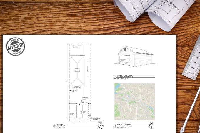 Gig Preview - Design garage drawing blueprint for construction permit