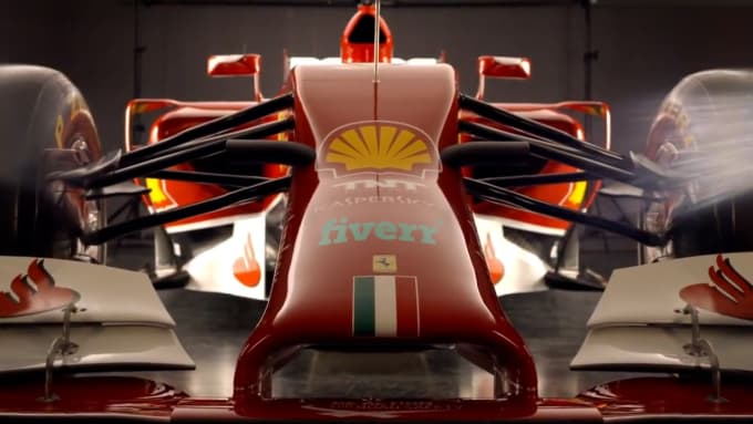 Gig Preview - Add your logo to a ferrari f1 car video