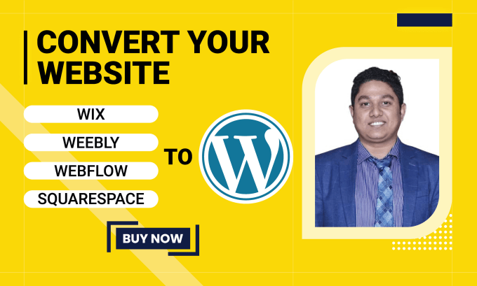 Gig Preview - Convert clone or transfer wix, squarespace, weebly and webflow to wordpress