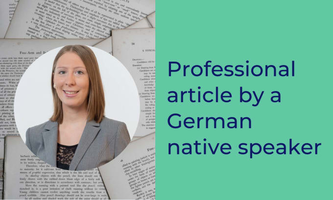 Gig Preview - Write a german article on any topic