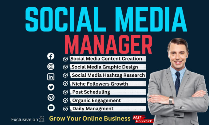 Gig Preview - Do social media marketing managers and marketing specialist