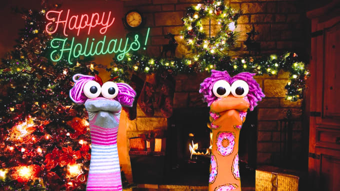 Gig Preview - Create a holiday greeting video with sock puppets