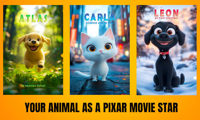 Gig Preview - Transform your pet into a disney inspired pixar cartoon