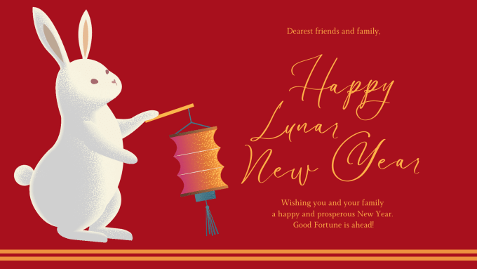 Gig Preview - Create rabbit chinese new year greetings with canva pro