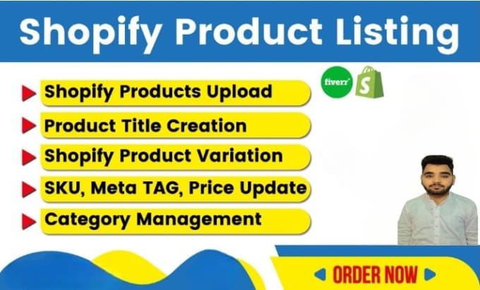 Bestseller - do shopify product listing, product upload, update inventory