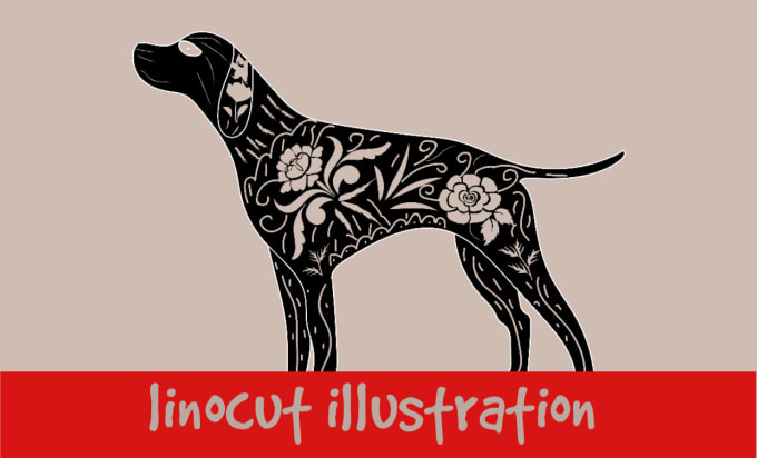 Gig Preview - Illustrate botanical and animal linocut vector illustration