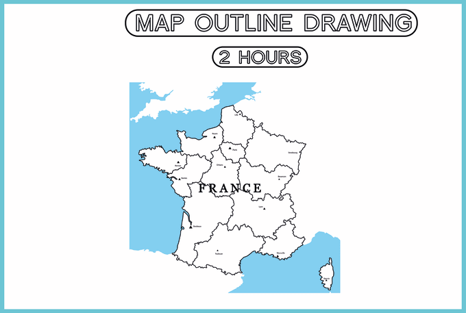 Gig Preview - Create a black and white map line art, vector tracing, vector trace 2hours