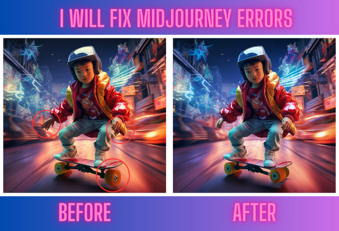 Gig Preview - Fix midjourney errors and mistakes with invoke ai  inpainting or photoshop