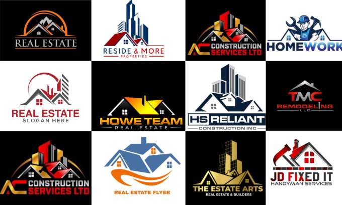 Gig Preview - Do modern real estate and construction and plumbing logo design