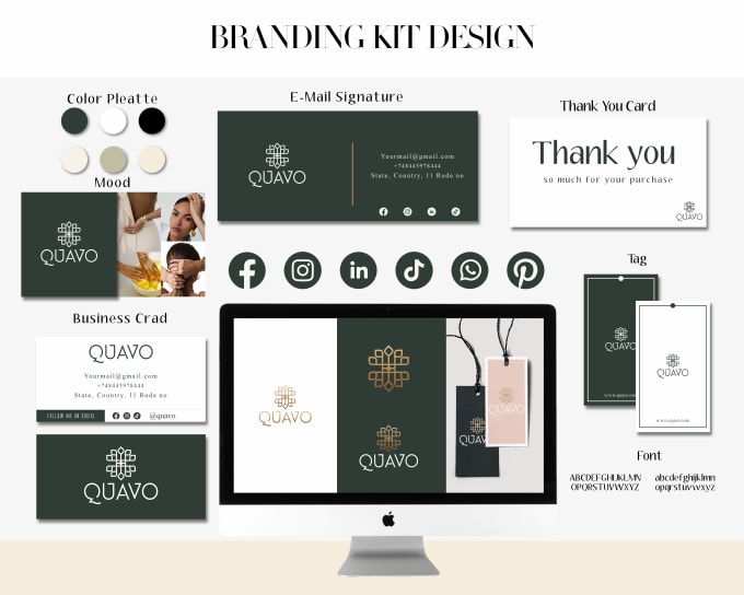 Gig Preview - Do signature professional business elegant logo and complete branding kit