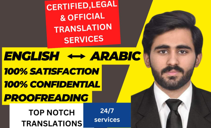 Gig Preview - Translate and review any english or arabic business or legal documents