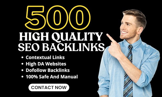 Gig Preview - Do dofollow SEO backlinks high da contextual manual link building for ranking