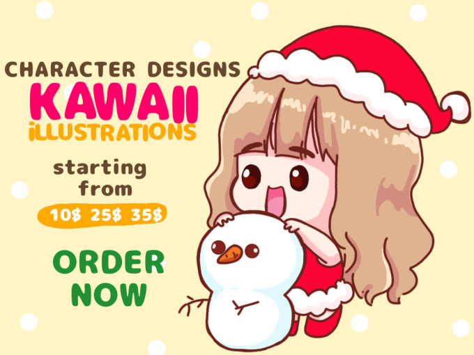 Gig Preview - Create cute kawaii characters