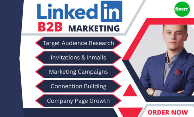 Gig Preview - Do linkedin marketing and b2b lead generation using sales navigator