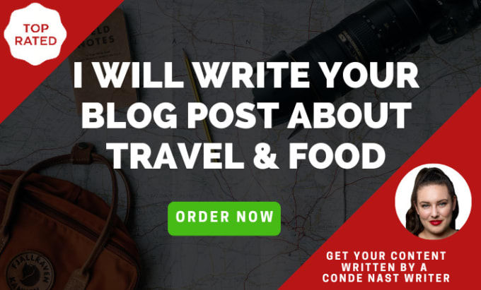 Gig Preview - Write your blog posts or articles about travel and food