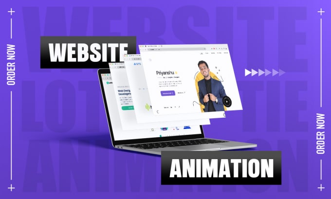 Gig Preview - Make website landing page animation lottie animated landing page