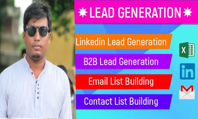 Gig Preview - Do b2b lead generation, email list building and lead prospecting