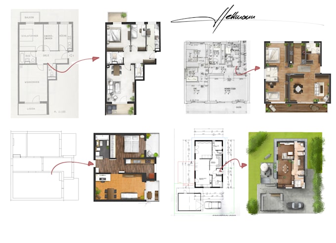 Bestseller - make hand drawn floor plan illustrations for real estate and architecture