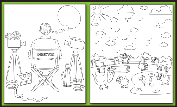 Gig Preview - Draw professional creative coloring book pages for kids