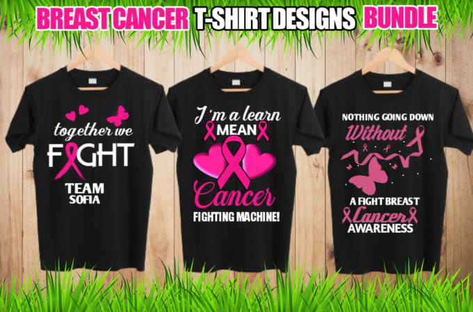 Gig Preview - Provide breast cancer t shirt design or typography t shirt