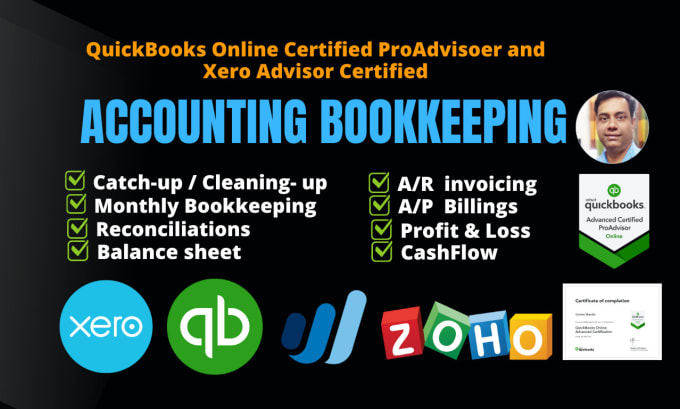 Gig Preview - Do accounting  bookkeeping using quickbooks online xero wave