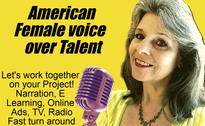 Gig Preview - Record a north american female voice over audiobook