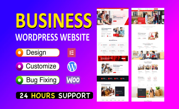 Gig Preview - Build your business website or wordpress website