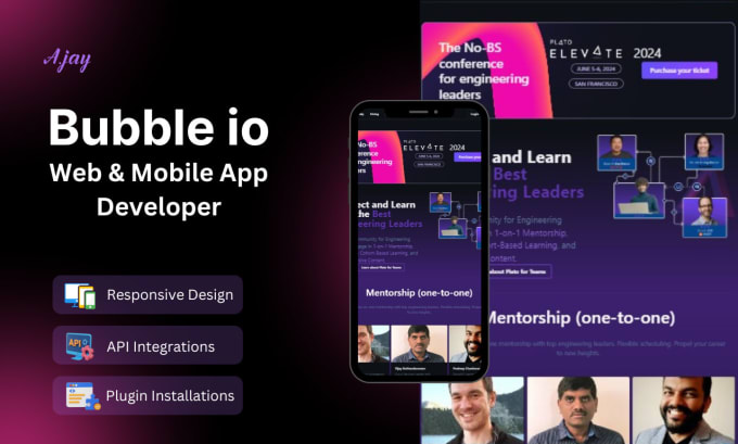 Gig Preview - Bubble io app developer bubble mvp bubble webapp ai saas