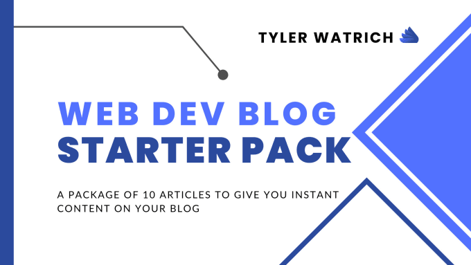 Gig Preview - Give you an instant blog starter pack about web development