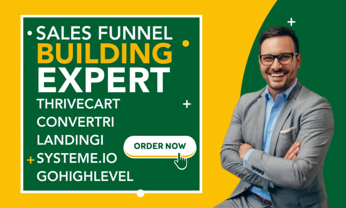 Gig Preview - Design thrivecart systeme io convertri sales funnel landingi samcart sales page