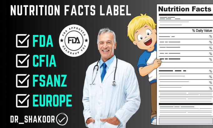 Gig Preview - Create professional nutrition fact label