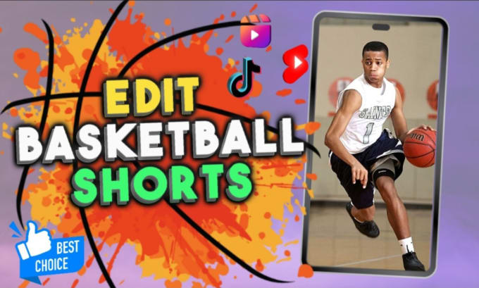 Gig Preview - Edit basketball videos for tiktok and yt shorts