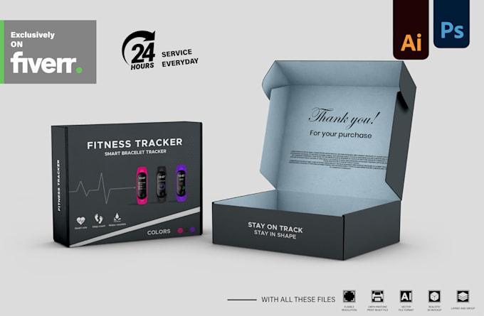 Bestseller - do packaging box design, product box design, mailer box and 3d mockup