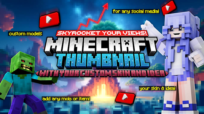 Gig Preview - Make you a minecraft thumbnail