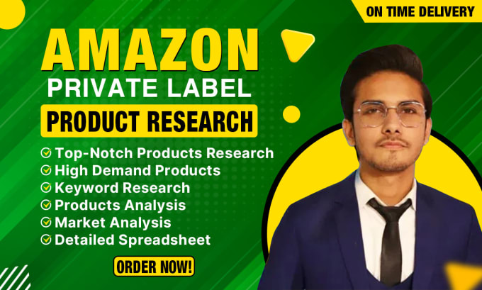 Gig Preview - Do amazon product research for fba private label