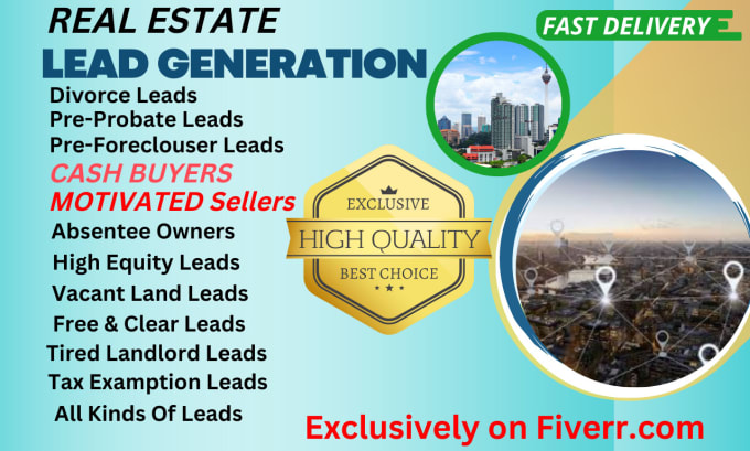 Gig Preview - Give real estate leads generation with skip tracing