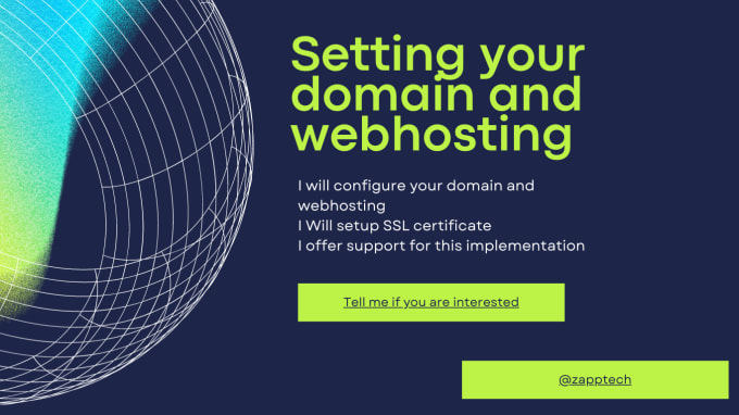 Gig Preview - Set your domain and webhosting