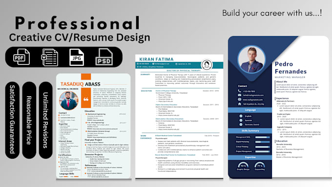 Gig Preview - Design professional creative CV and resume for you