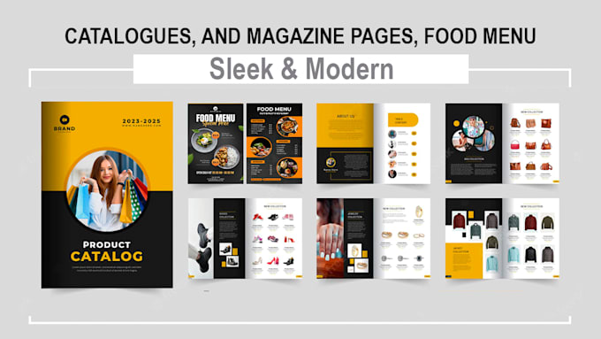 Gig Preview - Design product catalogues, and magazine pages, food menu