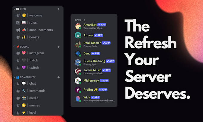 Gig Preview - Enhance and improve your existing discord server