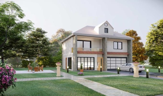 Gig Preview - Design 3d architectural visualization, 3d house rendering