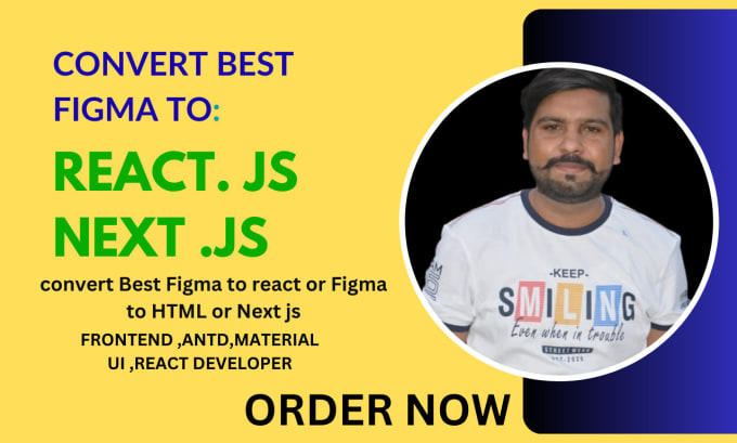 Gig Preview - Convert best figma to react or figma to HTML or next js