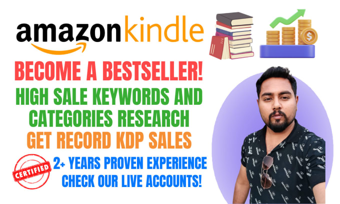 Gig Preview - Research best amazon KDP keywords, categories, and niche for KDP book publishing