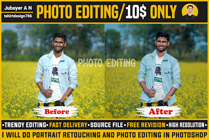 Gig Preview - Do portrait retouching and photo editing in photoshop