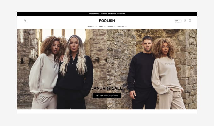 Gig Preview - Design a attractive clothing website and fashion website